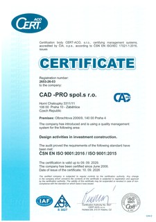 ISO 9001 certificate